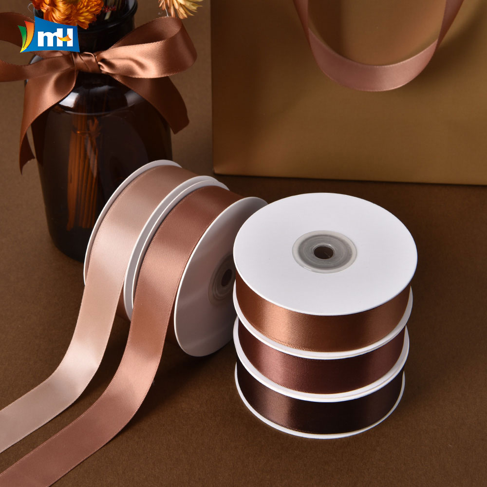 Brown Series Single Face Satin Ribbon