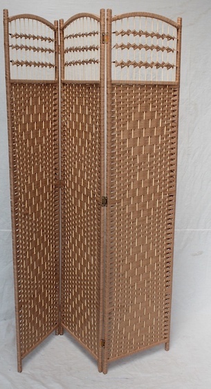 3pc folding screen woven by paper,