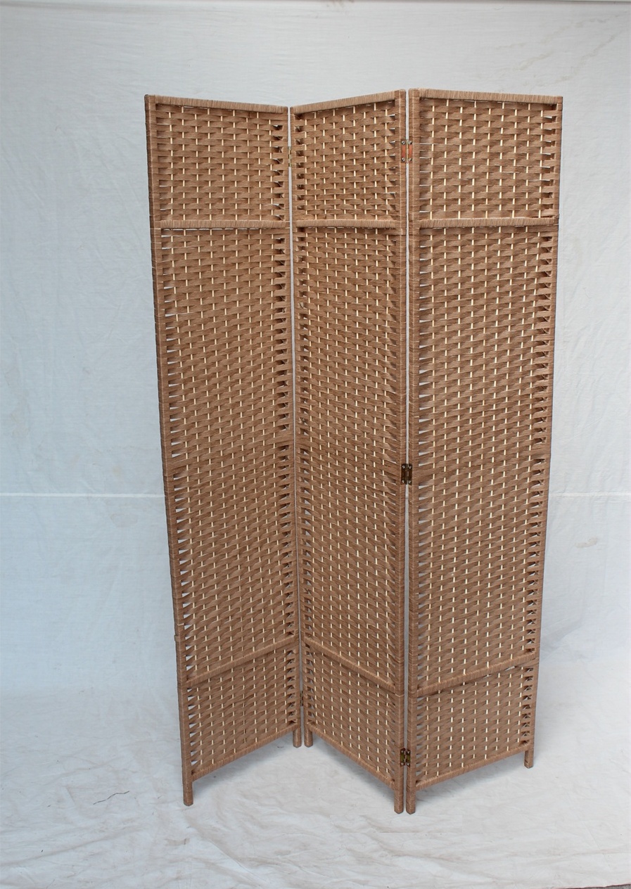 3pc folding screen woven by paper,