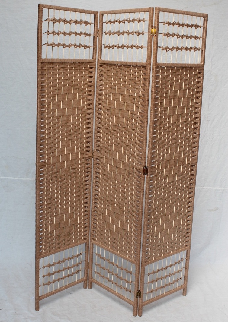 3pc folding screen woven by paper,