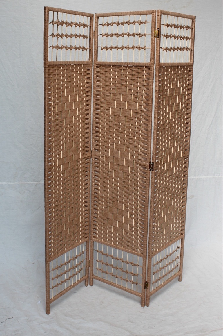3pc folding screen woven by paper,