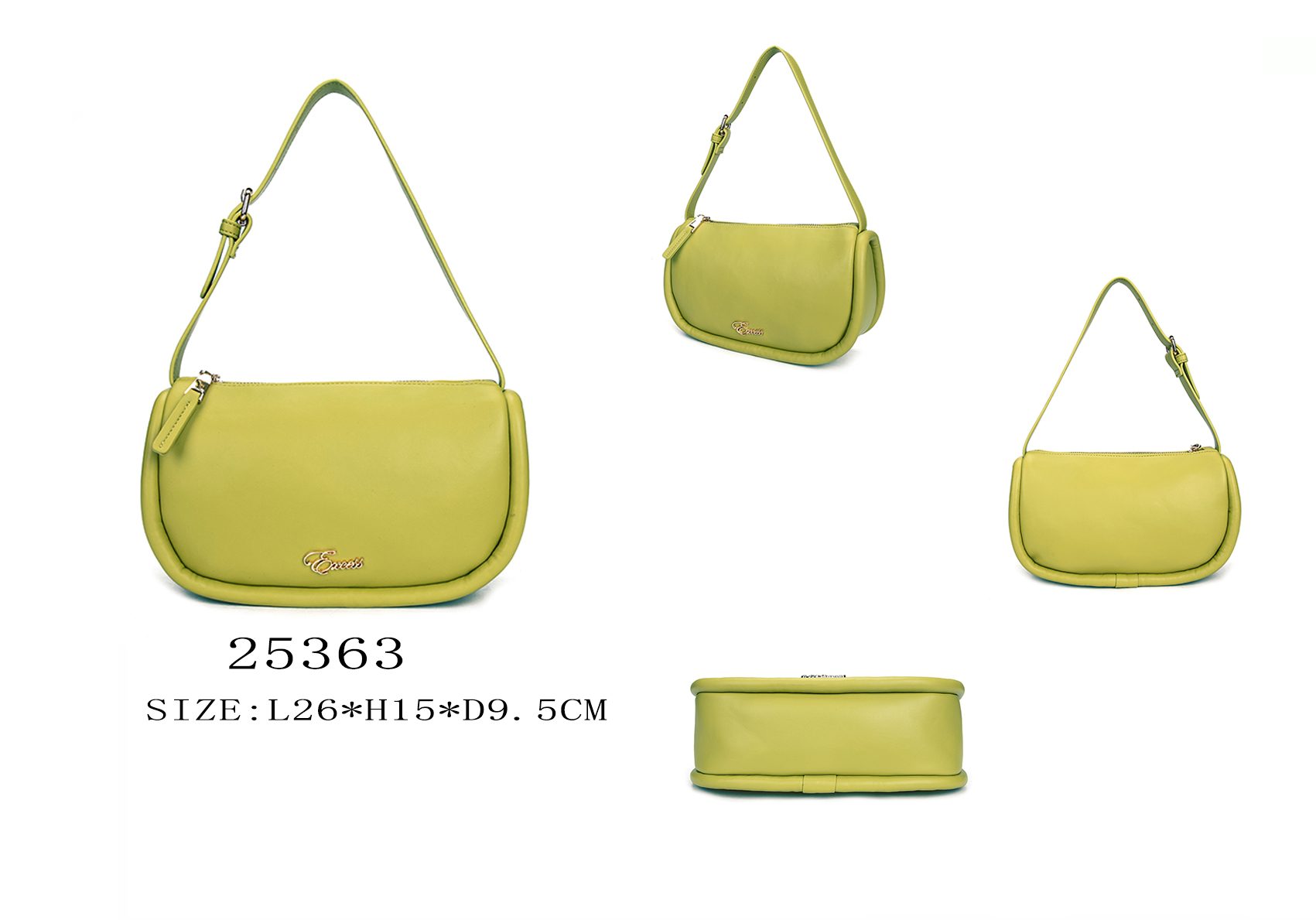High sense of small cross-over bag pure color simple multi-armpit shoulder bag