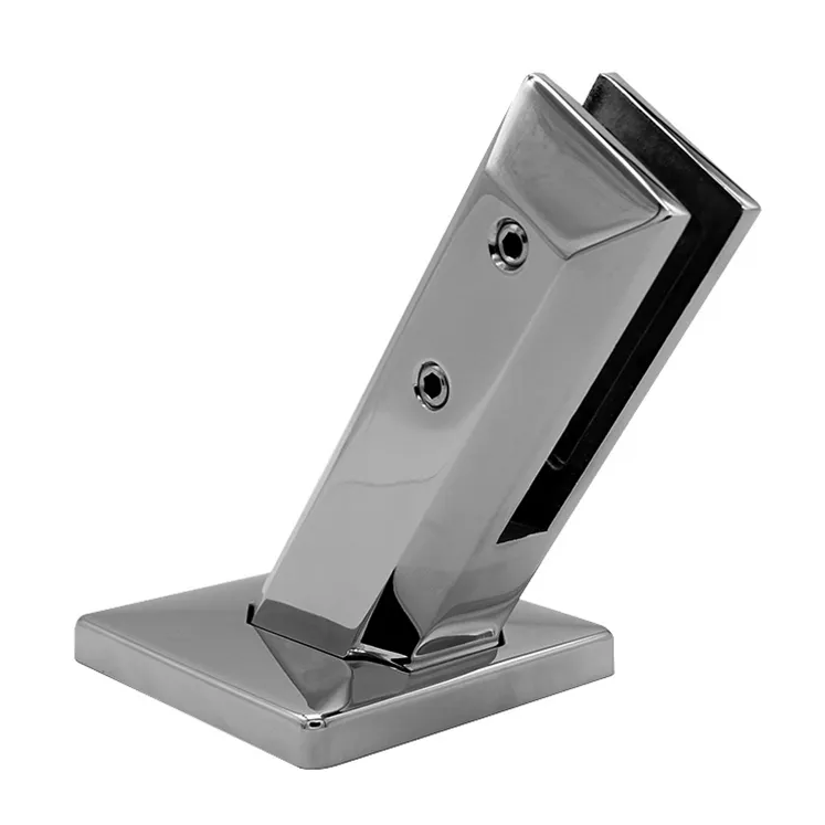 Stainless Steel Adjustable Angle Glass Spigot For Handrails Stairs ADJ-BVL-GS
