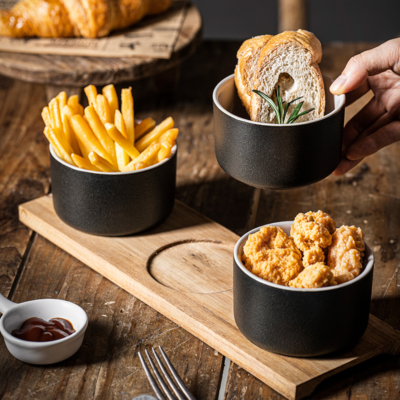 Cast-iron-look Black Dessert Bowl