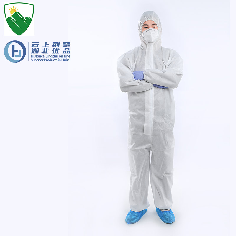 CAT III Type 5/6 SMS Coverall, Hooded with Elastic Wrists and Ankles