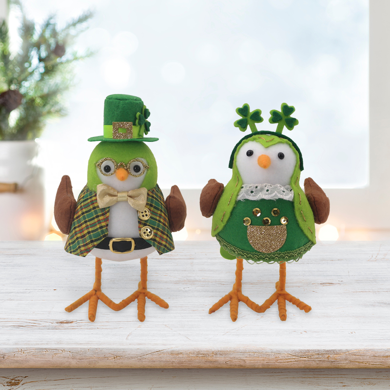 7inch St. Patrick's Day Bird Decor