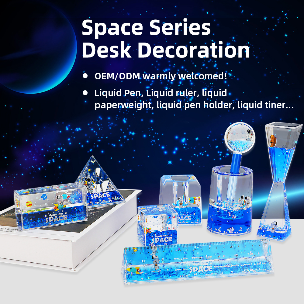 Mysterious Space Liquid Paper Weight, Acrylic Desktop Decoration Gifts