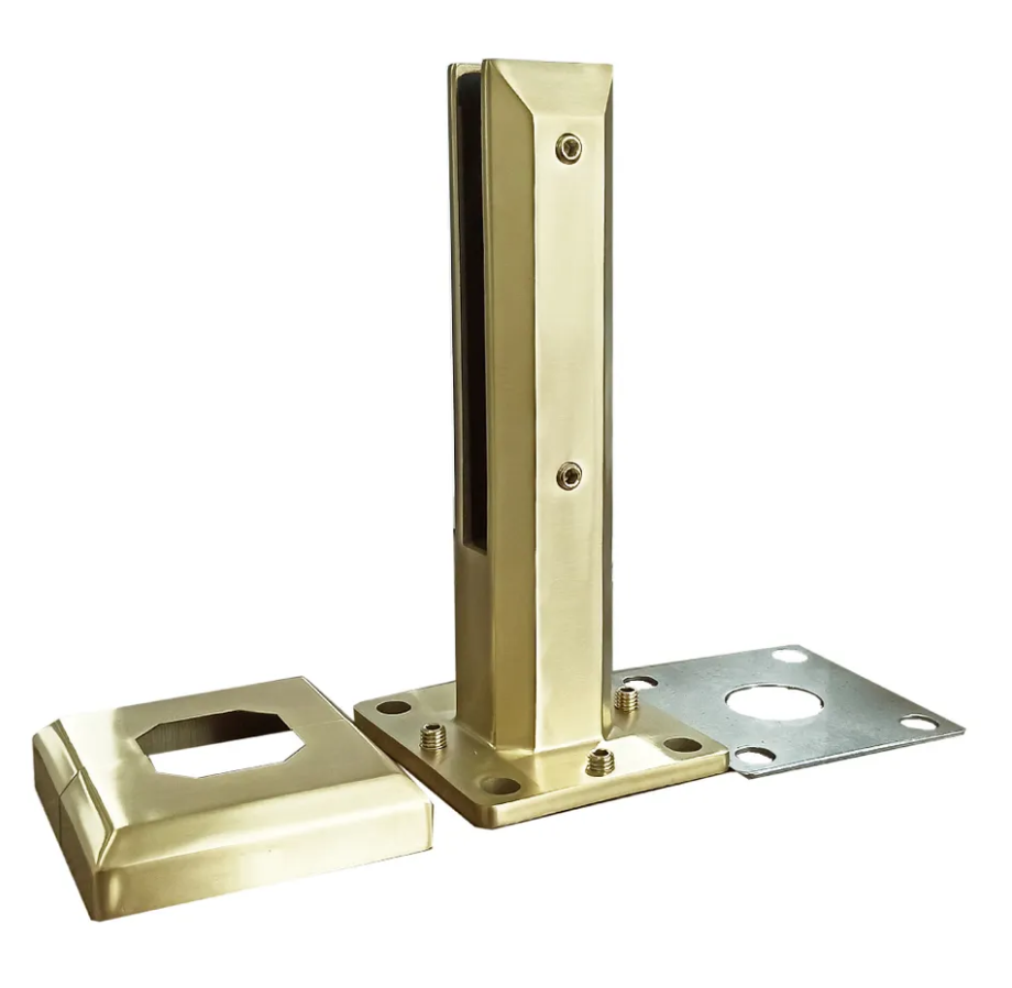 Aleader newly designed gold color glass spigot stainless steel 316 2205 satin brushed
