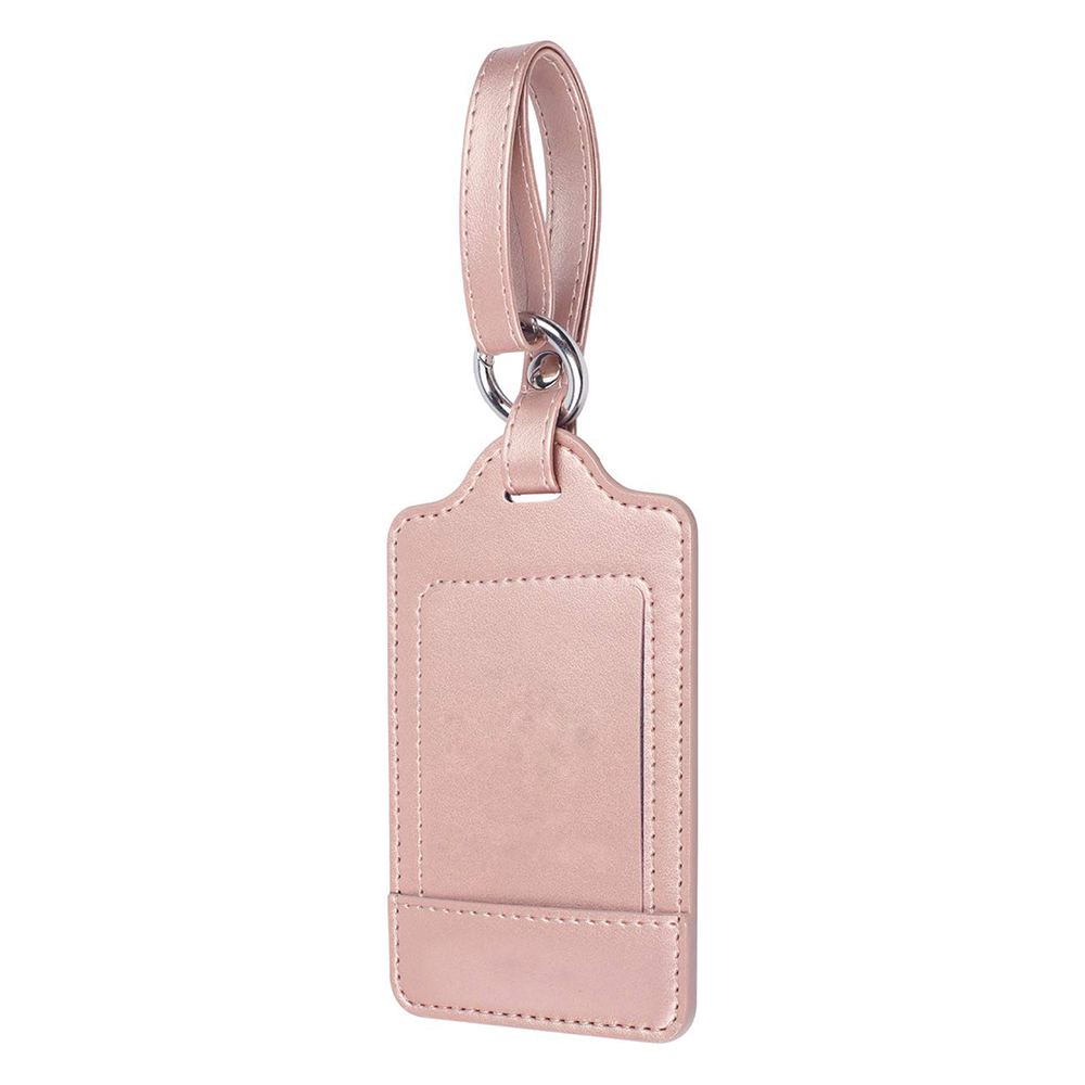 Premium PU Leather Privacy Protection Labels Suitcase Tag Leather Baggage Luggage Tag For Travel