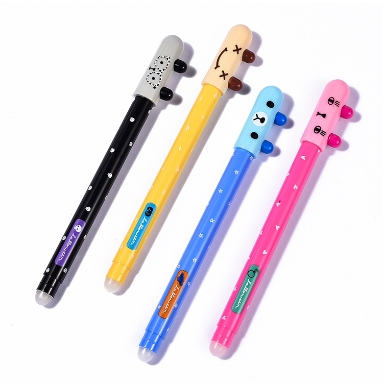 School Student Stationery Erasable Gel Pen With Cute Kawaii Design