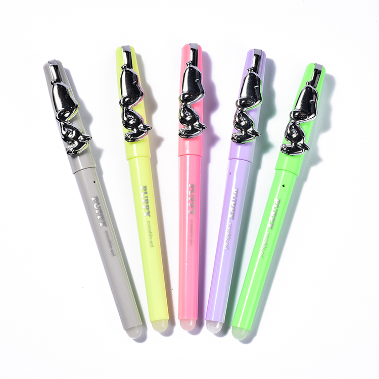 School Pens 0.5mm Heat Erasable Pens With Multi-color gel ink kawaii clip for kids