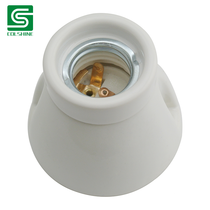 Porcelain E27 Vintage Ceiling/Wall Light Straight Lamp Holder Screw Bulb Base