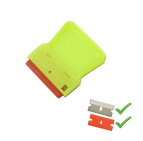 Hautine Plastic Clean Scraper W/Double-Edged Plastic Blades