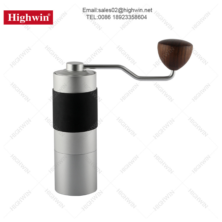 CNC steel burr Portable Coffee Grinder Hand Coffee Grinder Stainless Steel Conical Burr