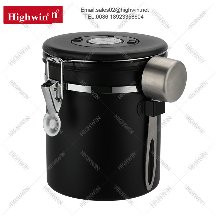 Coffee Container with Date-Tracker Stainless Steel