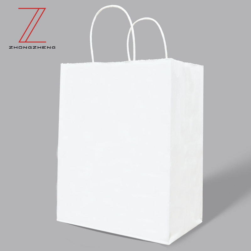 Factory Outlet Sale Luxury Eco-friendly Carrier White Black Kraft Gift bags with Logo