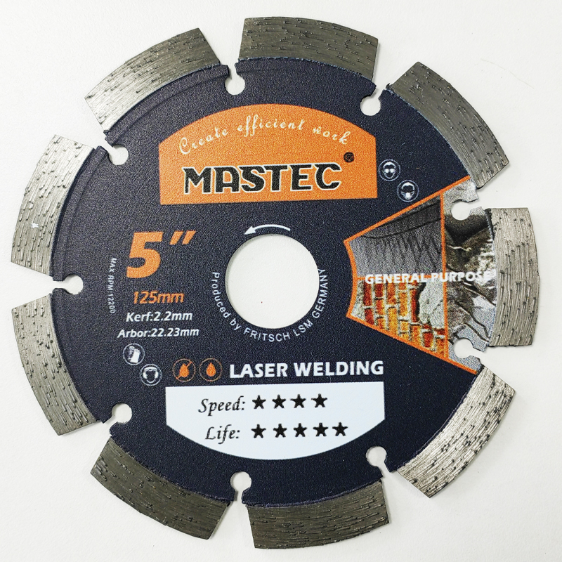125mm Laser Welded Diamond Cutting Disc diamond saw blade for asphalt granite marble stone cutting