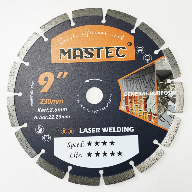 230mm Laser Welded Diamond Cutting Disc diamond saw blade for asphalt granite marble stone cutting