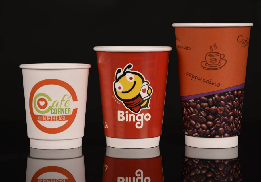 Double wall paper hot coffee cup