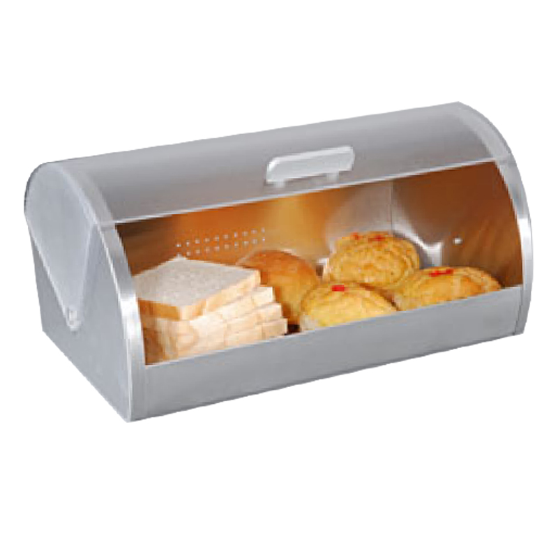 competitive price large capacity kitchen metal storage bread box with plastic lid SW7346