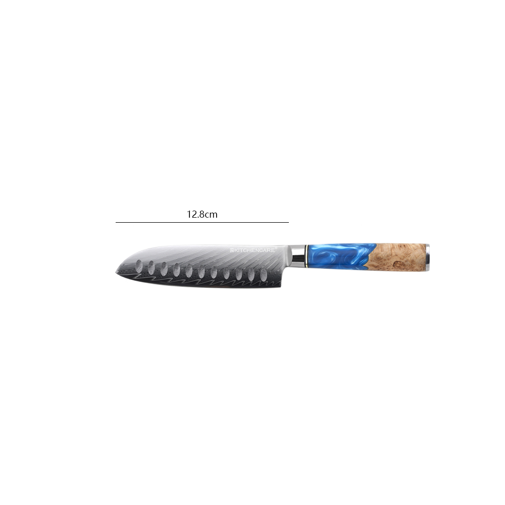 Hip-home Damascus steel cooking knife professional kitchen 5inch santoku knives