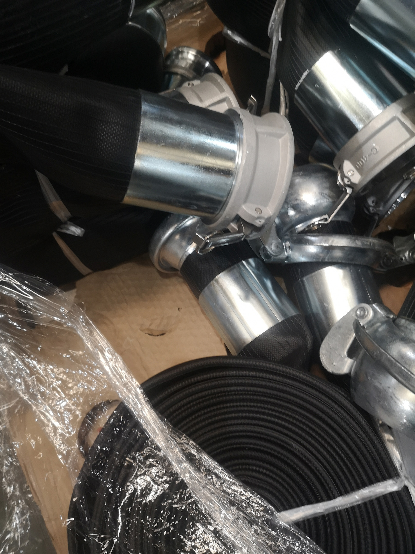 rubber covered fire hose crimp CE coupling