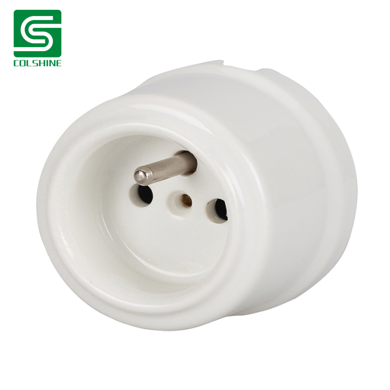 French Type Ceramic Porcelain Wall Socket