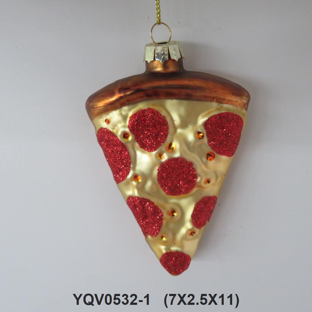 Steel pizza pendant