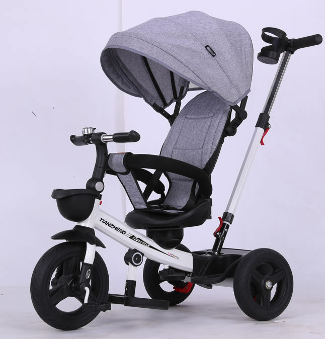 Baby tricycle with push bar