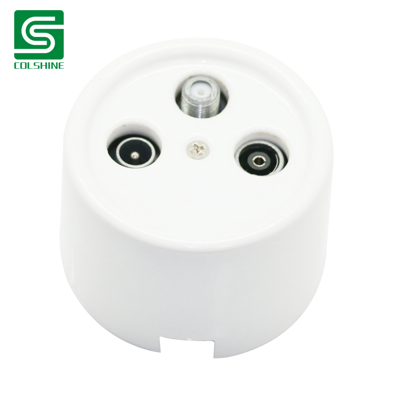 Classic Porcelain TV Radio Satellite Socket Vintage Ceramic Wall Socket