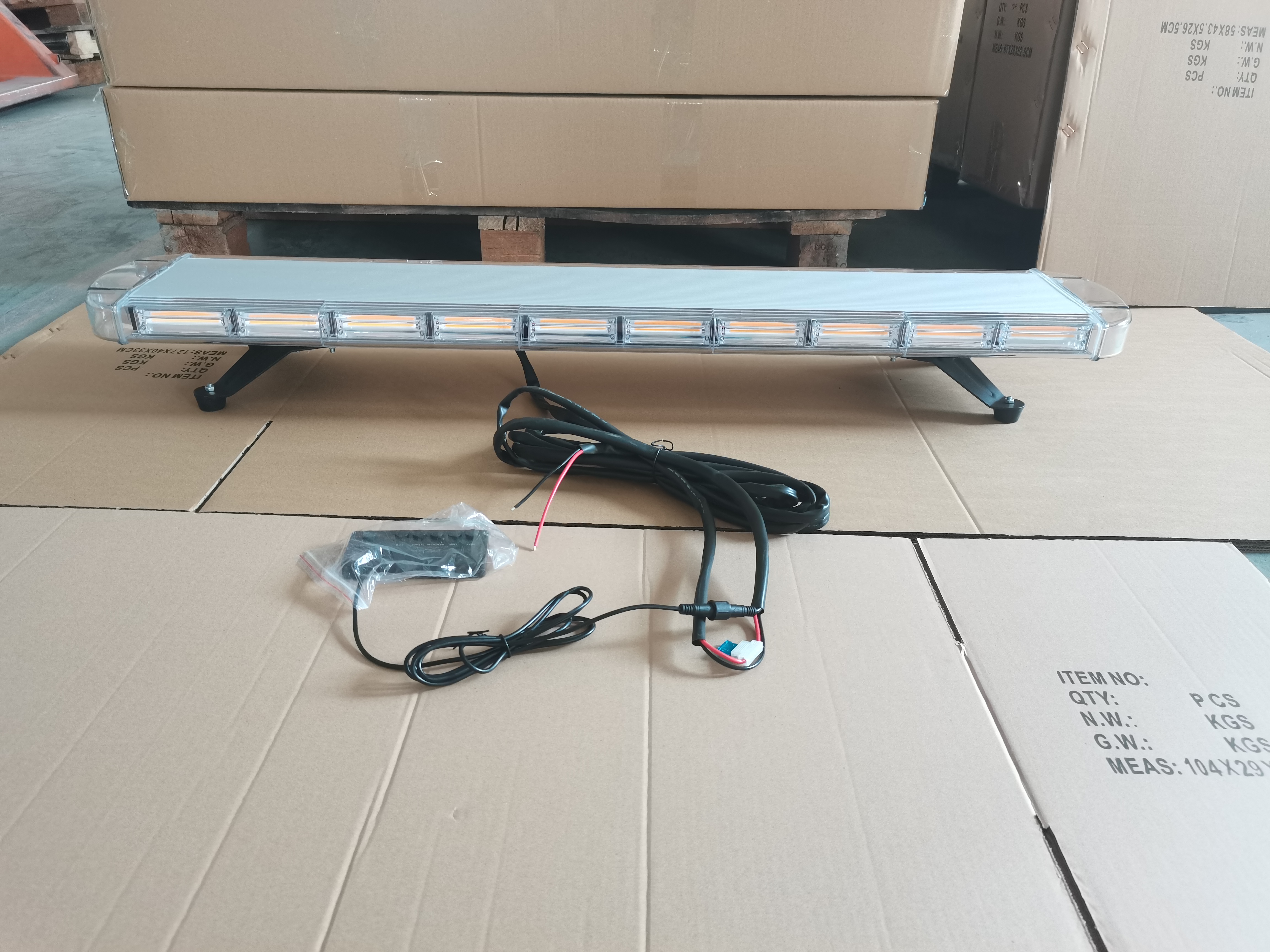 America 48'' amber white Light Bars Truck lights DC12-24V 22 Group COB display controller waterproof