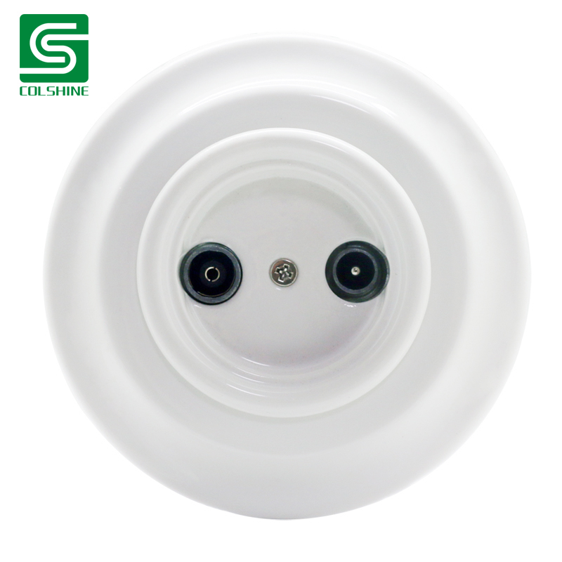 Ceramic Switch Wall Lamp Retro TV+radio Socket Smart Light Home Improvement Parts