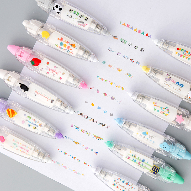 Hot Selling Cute Decoration Tape DIY Diary Decorative Colorful Correction Tape 6mm*4M