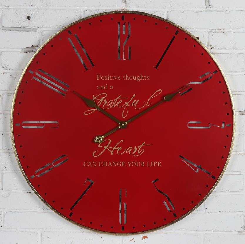 East-Wall Metal Screening Printing Wall Hanging Clock EA21710 EA21711