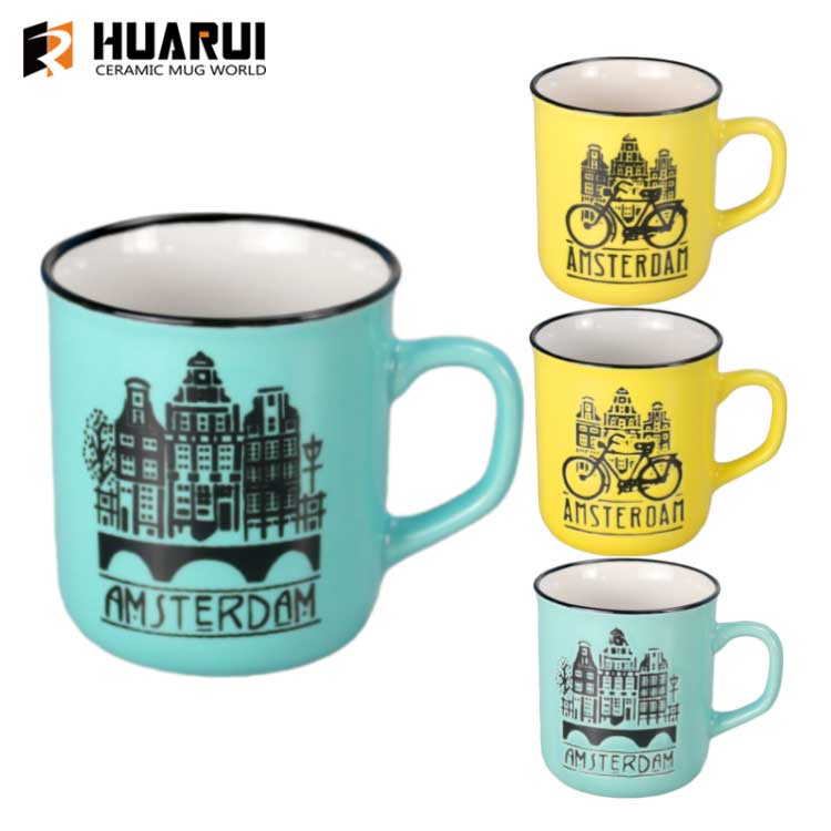 Dutch Screen Printing Souvenir Gift Enamel Mug