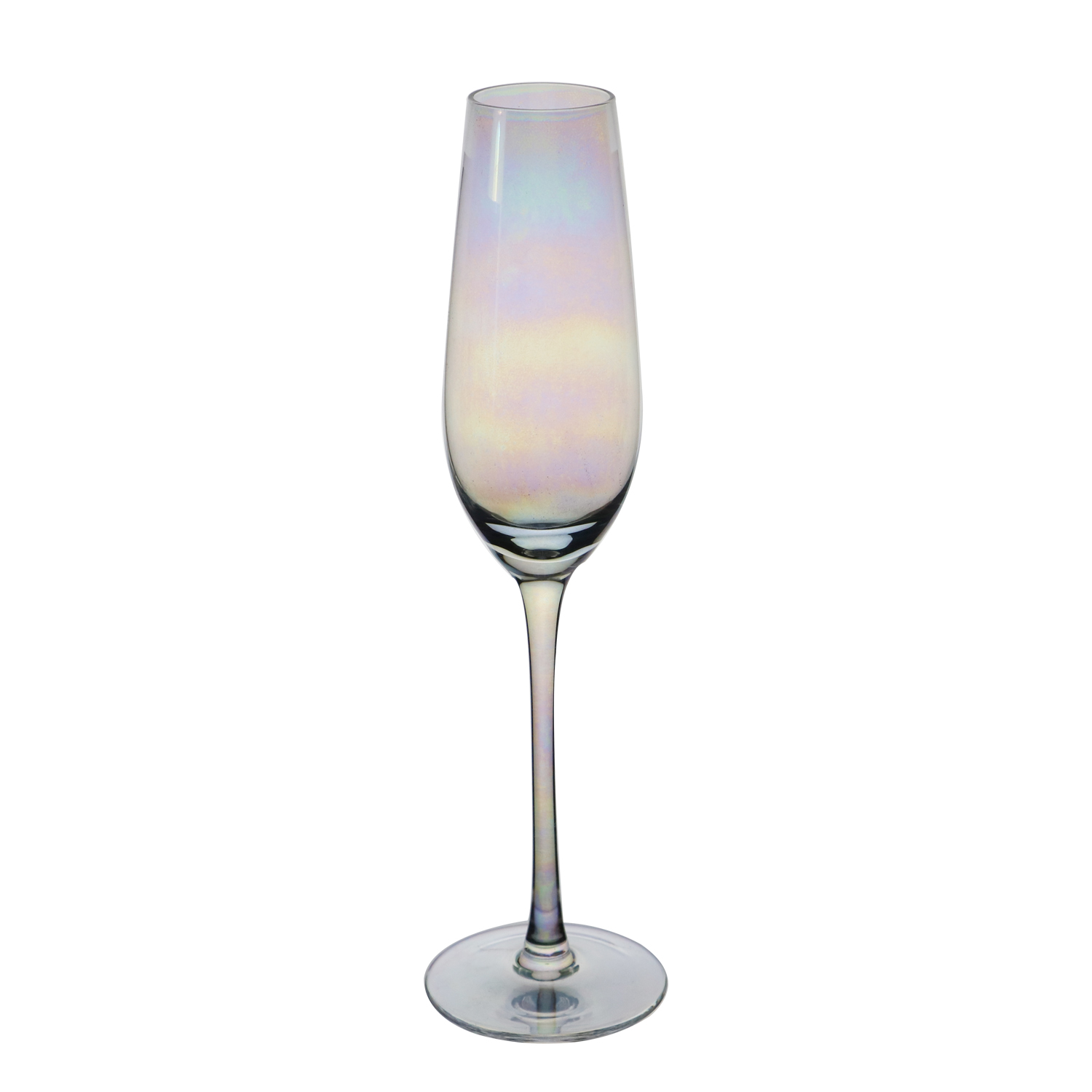 Newsen handmade champagne glass with colorful luster