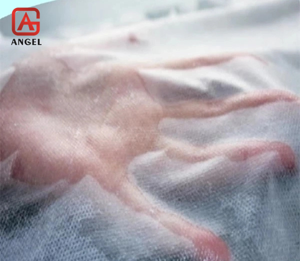 Fujian Angel Wet Tissue Materials Spunlace Nonwoven Viscose/Polyester Fabric for Baby Diaper