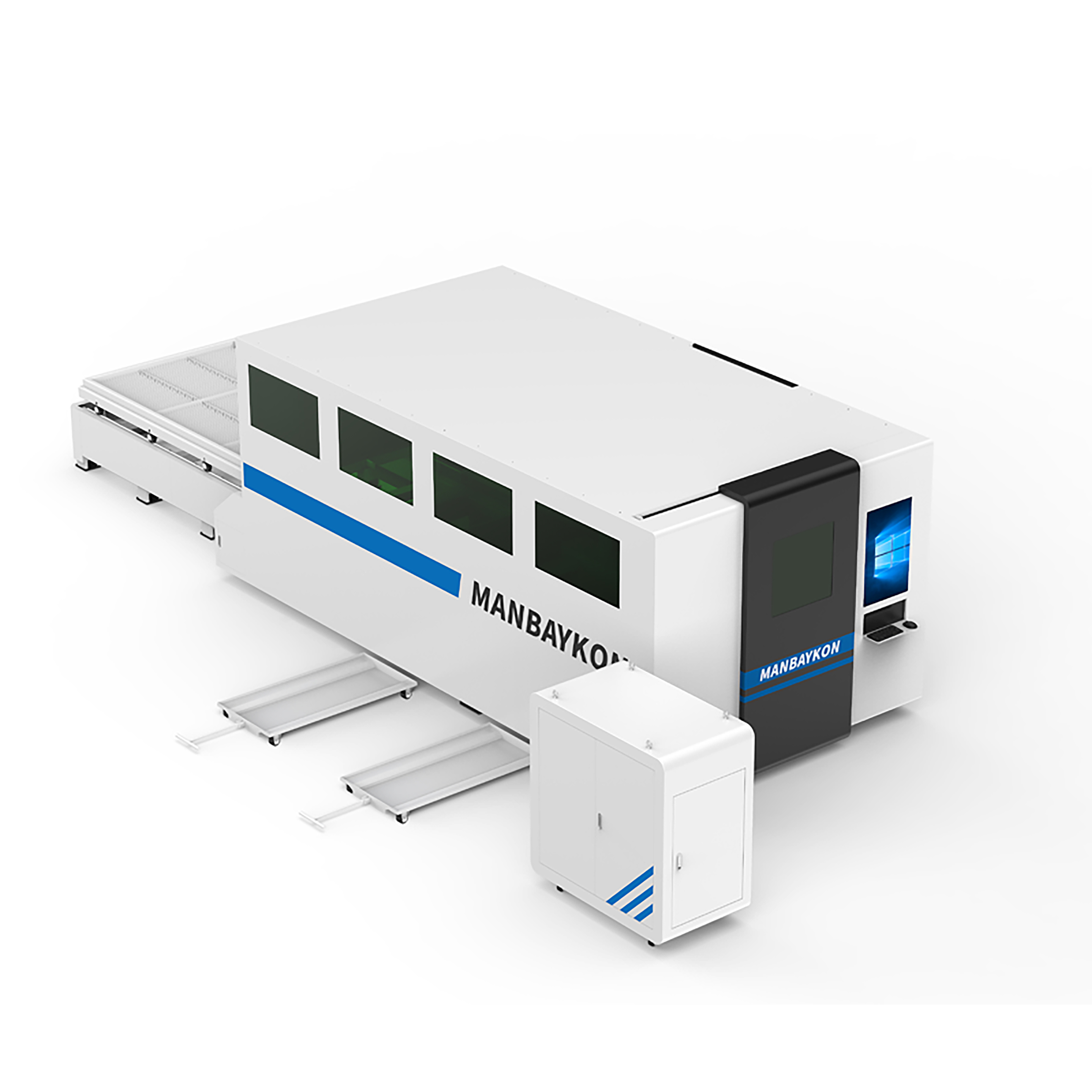 Closed fiber laser cutting machine