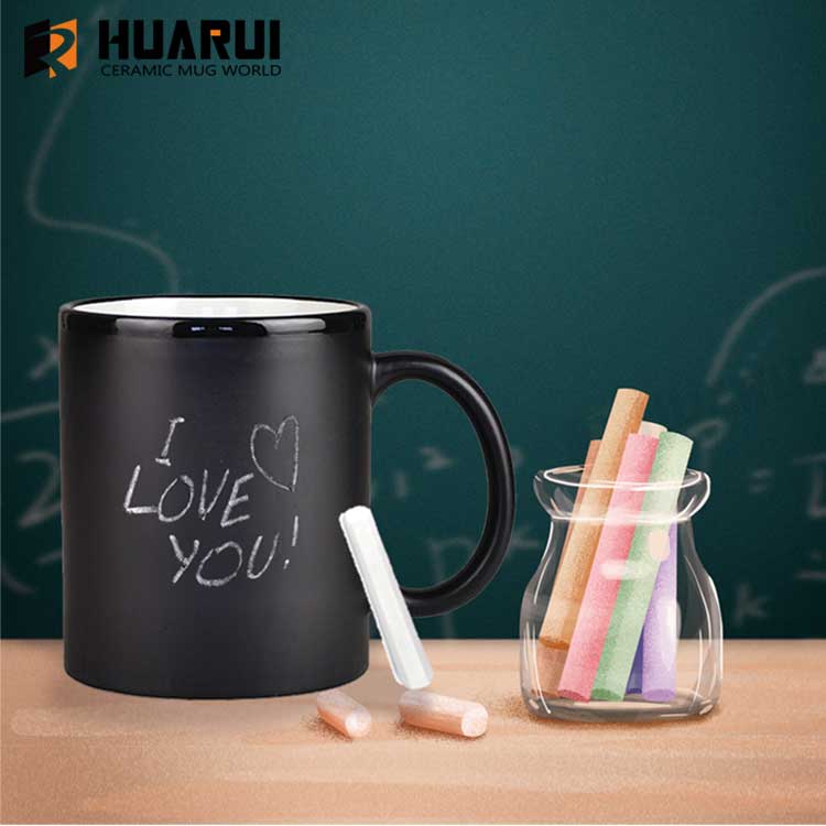 Ceramic Matte Black Fun DIY Chalk Cup