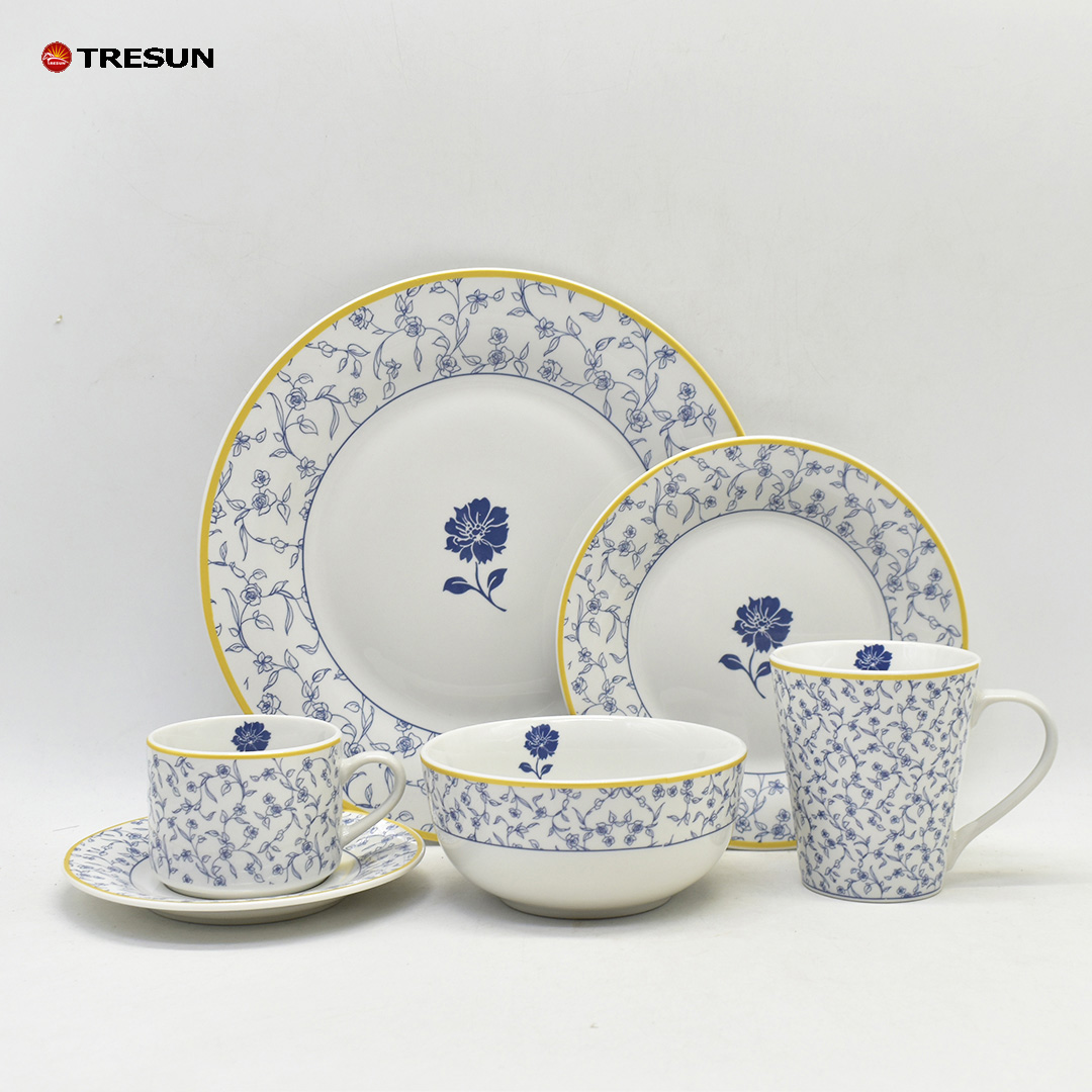 Decal porcelain dinner set
