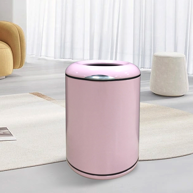 Household round shape 8 liter metal trash bin SW6805Z