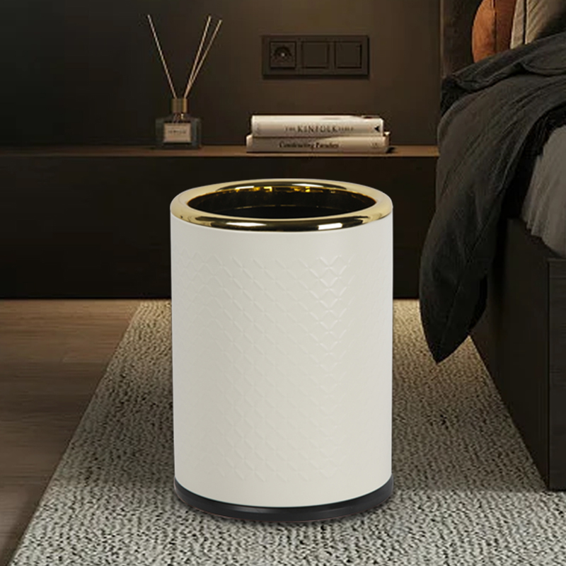 Manufacturer wholesale round iron trash can with removable PP liner SW6809Z