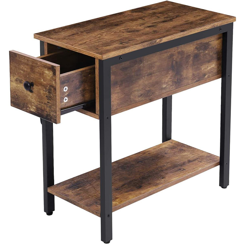 Industrial Style Bedside Table For Bedroom