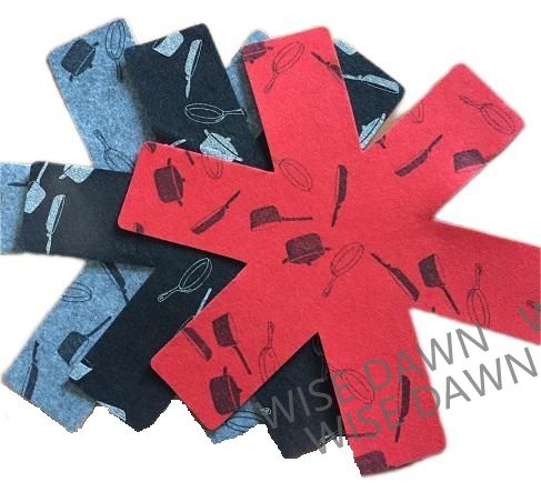 Printed nonwoven cookware protector