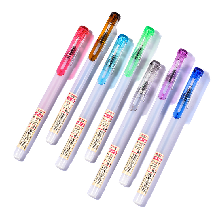Office School Kids Writing Gel Ink Pen Colour Ink Plastic Gel Pen with 0.5mm Tip