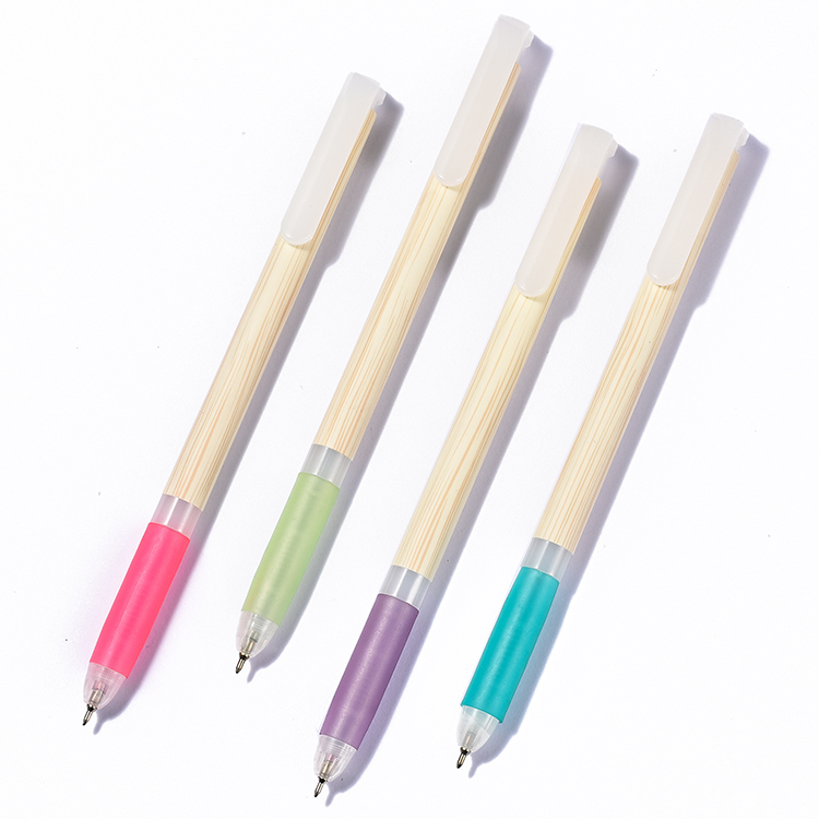 Simple Style Plastic Ballpoint Pen 0.5mm Ball-point Pen Refillable Knock Type