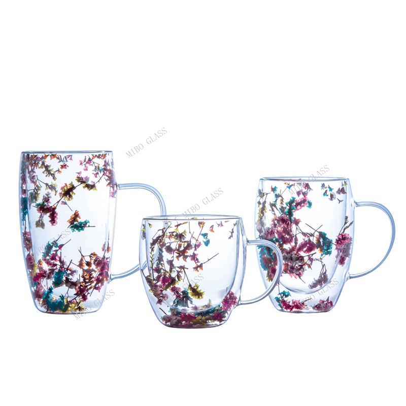 Double wall glass,Coffee mug,heat resistant double wall glass，new design double wall coffee glass