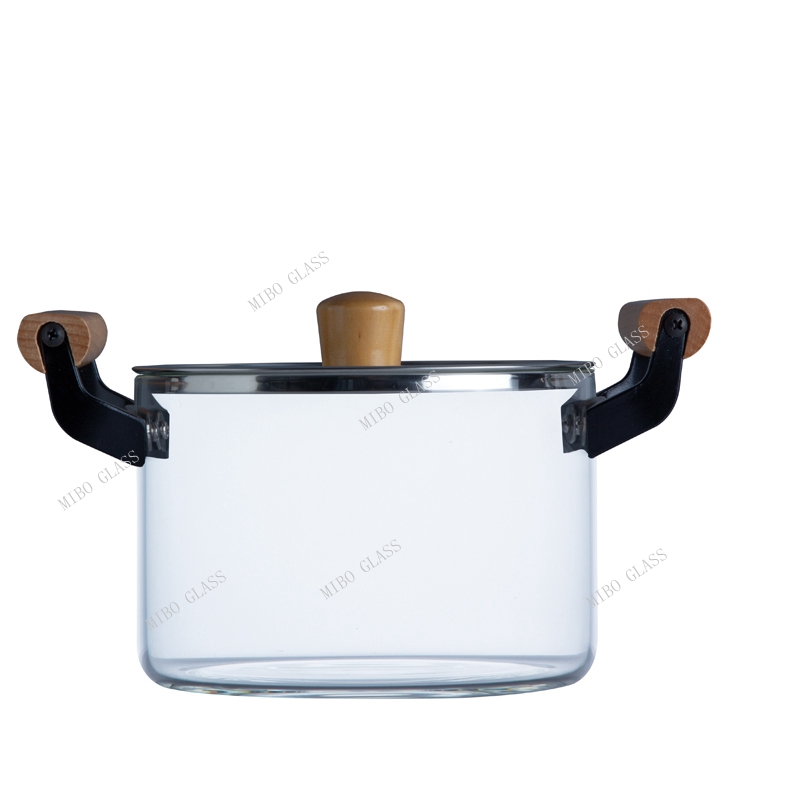High borosilicate glass cooking pot