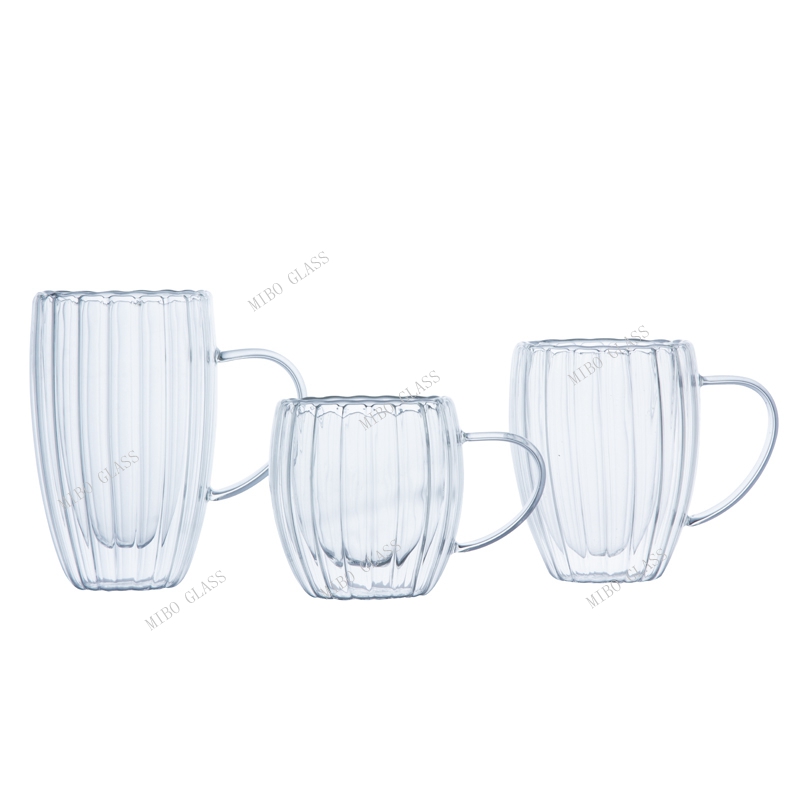 Double wall glass,Coffee mug,heat resistant double wall glass，new design double wall coffee glass