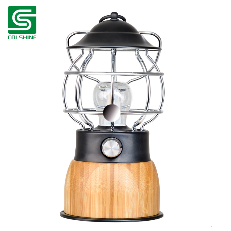 Retro Camping Lantern Rechargeable Lamps Vintage Style With Battery